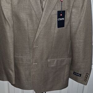 Chaps Men Suit Jacket, 40R, Tan